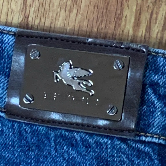 Amazing Vintage Etro Embroidered Boho Paisley Bootcut Flare Jeans - Picture 12 of 14